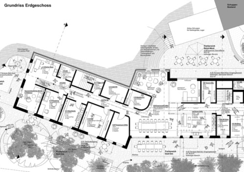 Skizze Neubau Erdgeschoss